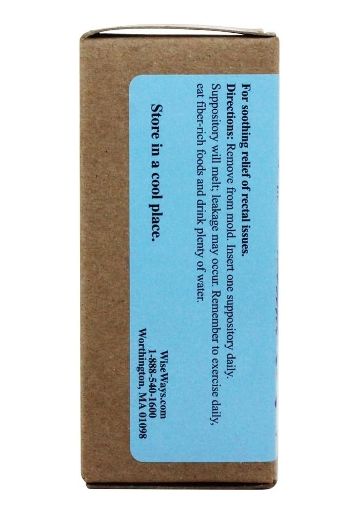 wise ways herbals WiseWays Herbals Witch Hazel Suppositories - 12 Pack, 2.5 ml Each - Image 3